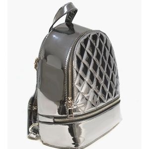 Silver  Backpack